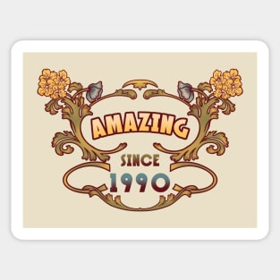 AMAZING SINCE 1990 art nouveau vintage retro 90s Sticker